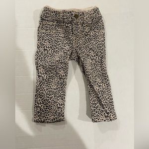 Baby gap toddler girl elastic waist cheetah pants size 12-18m